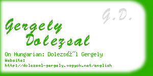 gergely dolezsal business card